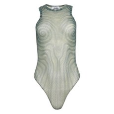 장폴고티에 스파이럴 프린트 메시 바디수트