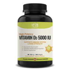 [캐나다본사 빠른 직구] 베스타 비타민D 5000 IU Vitamin D 고함량으로 하루 1정 섭취, 1개, 360정