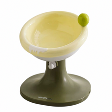 그램도그 강아지 고양이 높이조절 식기, 1개, 레몬