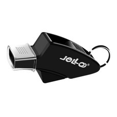 口哨，1包塑料運動口哨附掛繩，聲音響亮清脆，適合教練、裁判和官員使用, 黑色, 1個