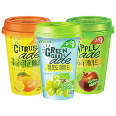 빙그레 쥬시쿨 에이드 사과 +금귤&감귤, 쥬시쿨에이드 금귤 20+사과 20, 40개, 250ml