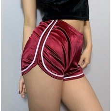 바디프로필 의상 3부 스판 광택 돌핀팬츠 섹시트레이닝 숏 핫팬츠 폴댄스 하의 요가복 필라테스복