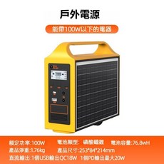 28W太陽能充電板，折疊便攜，單晶矽高效光伏，戶外手機平板充電, 1個, 雙太陽能板儲能電源-100W