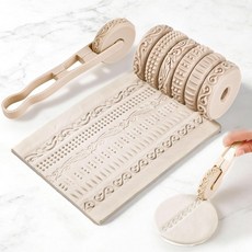 클레이 텍스처 롤러 6개 점토용 롤러 모델링 페인팅 유약 디자인 핸들 도자기 도구 세트 손잡이가 달린 114945, 클레이 텍스처 롤러 6개, 점토용 텍스처 롤러, 모델링