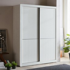 화이트 갤러리콤비 실속형 슬라이딩 붙박이장 4R