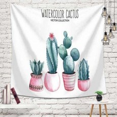 DUGNMARKT 핑크 선인장 가림막 100x70 인테리어 포스터 월데코 벽장식 공간분리 소품, 상세페이지 참조, 상세페이지 참조