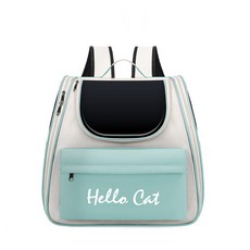 可愛企鵝造型寵物外出雙肩背包, 寵物揹包 綠色Hellocat, 1個