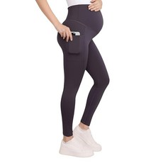 Motherhood Maternity 여성용 오버 더 벨리 운동 스포츠웨어 주머니가 있는 임산부 레깅스 피코트 S 159186 8556975783, 9개의 철