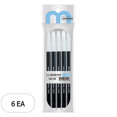 문화연필 컴퓨터용 사인펜 5p, 검정, 6개