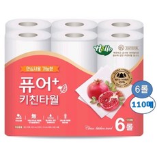 헬로 퓨어 플러스 키친타올, 110매, 1개