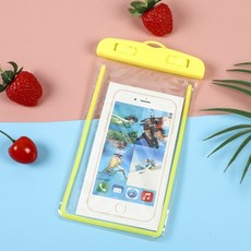 螢光手機防水套 水精靈, 透明黃, 1個