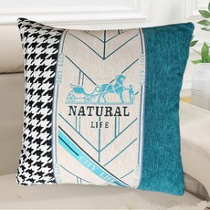 Chenille 이동식 워시 쿠션 베개 광장 거실 소파 베개 잠자는 베개 자동차 사무실 허리, 레저-그린, 45*45cm [코어가없는 단일 소매]]