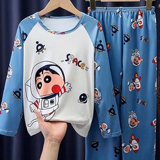 유후컴퍼니 우주짱구상하세트/아동잠옷/내복/실내복/상하복/파자마