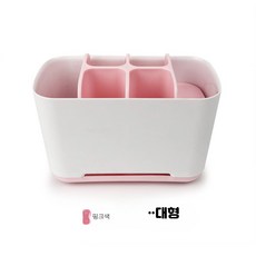 칫솔홀더 욕실 치약 정리 4슬롯 전동 보관, 1개, 핑크 대형