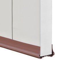 雙D波浪 門底門縫密封條 1928 擋風防蟲密封條 防風防塵密封條 門縫 居家裝修 防冷氣外洩 門縫條, 1個, (大)5.5x100cm-咖啡色