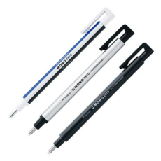 TOMBOW 모노 ZERO 샤프형 지우개 라운드, 2개, 2.3mm스트라이프혼합