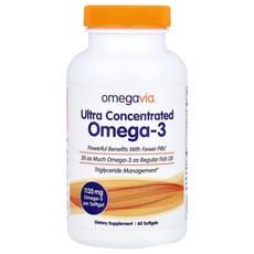 오메가비아 울트라 오메가-3 1135mg 60 정 OmegaVia, 1개, 60정