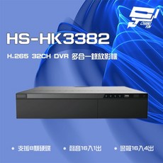 昌運監視器 昇銳 HS-HK3382 H.265 5MP 32路 DVR 多合一錄影主機 8硬碟