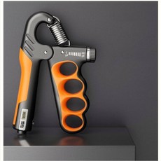 홈트레이닝 전완근 강화 너클형 악력기 자동 카운터 100kg 강도조절 운동기구, 오렌지