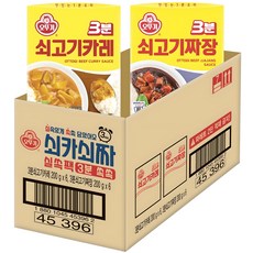 OTTOGI 不倒翁 即食牛肉咖哩 6盒入+即食韓式牛肉炸醬 6盒入, 2.4kg, 1組