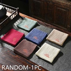 중국풍 면 린넨 티 타월 흡수력이 뛰어난 테이블 천티 액세서리용, 1개, 1. RANDOM-1PC