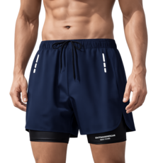 아데트 남자수영복 반바지 래쉬가드 투인원 워터팬츠 5부 보드숏 숏사각