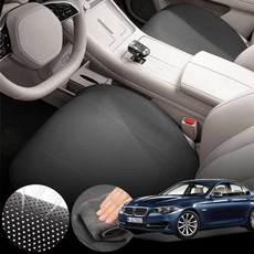 BMW F10 520i (10~17) (N20) 차량용 초슬림 통풍 시트 커버 블랙 2개 세트