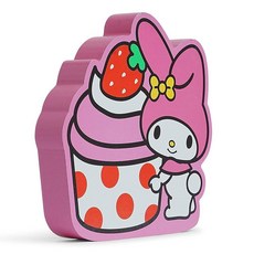 Silver Buffalo Sanrio 헬로 키티와 친구들 대형 다이 컷 MDF 박스 벽 사인 마이 멜로디 17.8cm x 3cm 125111, Silver Buffalo Sanrio 헬로 키티와 친