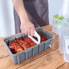 담은 김치 커터 자르미 김치통 밀폐용기, 1개, 화이트