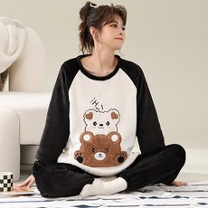 제이로그 (특가) 겨울 따뜻한 홈웨어 잠옷 상하SET 4종