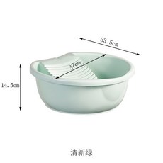 熱銷新品 【迴頭客1726人】宿捨好物必備帶搓衣闆的洗衣盆搓闆盆大號加厚洗衣服盆子學生宿捨