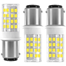 LUHQ 3팩 BA15D LED 전구 ACDC 12V 1157 1004 1076 1130 1142 1176 S8 더블 접점 베이오넷 베이스 저전압 3.5W 6000K 일광욕용, Daylight White