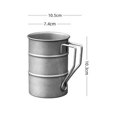 復古工業風304不銹鋼啤酒馬克杯 家用/戶外露營水杯, 1個, 複古雲朵盃380ml