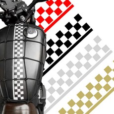 오토바이 스티커 체크 라인 데칼 슈퍼커브 클래식바이크, 1개, 블랙