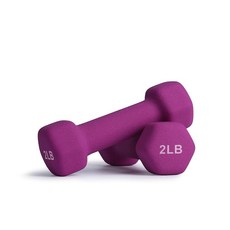 Portzon Dumbbells 네오프렌 미끄럼 방지 그립 웨이트 전신 운동용 2세트 0.5~6.8kg(1~15파운드) 방지 말림 육각 모양