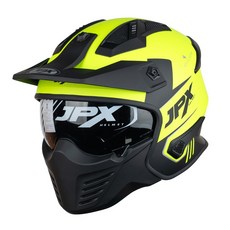 JPX 헬멧 MX-726R 오픈페이스 풀페이스 바이크 오토바이 모듈러 DOT ECE, 02.무광네온그린