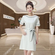 병원 코디네이터 근무복 피부관리실 에스테틱 유니폼, XL, 화이트, 1개