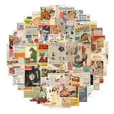 포트렘 캐리어스티커 노트북스티커 꾸미기, 1세트, 08_빈티지광고