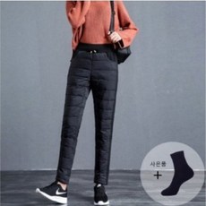 포캠 여성 패딩바지 (양말 사-은-품)여성 패딩바지 벤딩패딩바지 일자 누빔 방한바지 여자 기모패딩바지팬츠