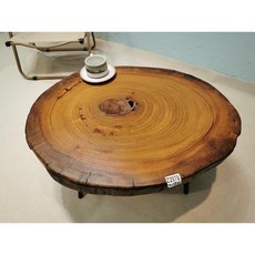 원목 우드 슬랩 테이블 좌식 다다미 와비사비 INS 감성 일본식 인테리어 거실 소형, Z2976 74-58-36.5(6.5T)