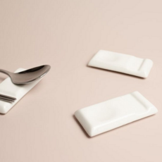 테이블 도자기 수저 받침 젓가락 세라믹 수저 받침 받침대 사각