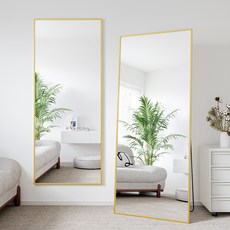 뷰티피크 직사각형 전신거울 3in1 스탠드 벽걸이 거치형 강화안전유리 500*1610, 골드