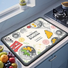 厨房碗筷吸水台面垫 纳帕皮材质, 1個, 吸水速幹-30*40Cm【食品級無味】