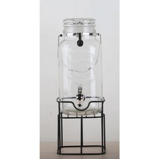 夏日冷飲4L玻璃飲料桶(含底座框架) - 大容量冷飲桶、玻璃飲料桶、派對飲料桶, 1個