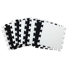 【喬伊斯】台灣製 黑白棋盤格寶寶巧拼地墊 30*30*1cm 9片組 遊戲墊 爬行墊, 黑白配, 9片 / 組