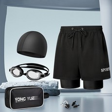 五分泳褲男士雙層防尷尬2025新款大碼運動速乾沙灘褲游泳