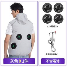 夏季男款風扇空調服 降溫馬甲