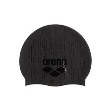 아레나 남녀공용 샤인 실리콘 수영 모자 여성 및 남성용 피트니스 집중 트레이닝 내구성 있고 부드럽고 신축성 있는 목욕 캡 블랙+ 블루 452185, 검정/파랑 452185