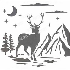 ST-CU2-0097型染版，蝶古巴特DIY鏤空模板，多用途塗鴉繪畫模版，輕鬆打造獨特藝術作品, 1個, ST-CU2-0097