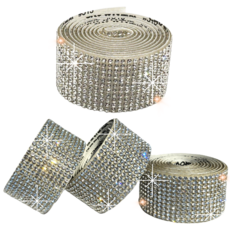 해빛스타 반짝블링 큐빅 테이프 다양한 소품꾸미기 액세서리 DIY 자동차 인테리어, 1개, 실버
